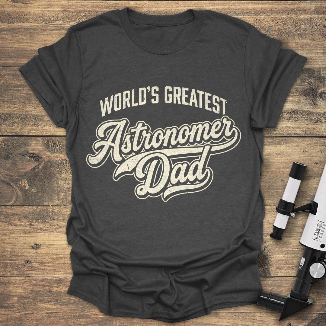 World's Greatest Astronomer Dad Vintage - Dark heather T-Shirt