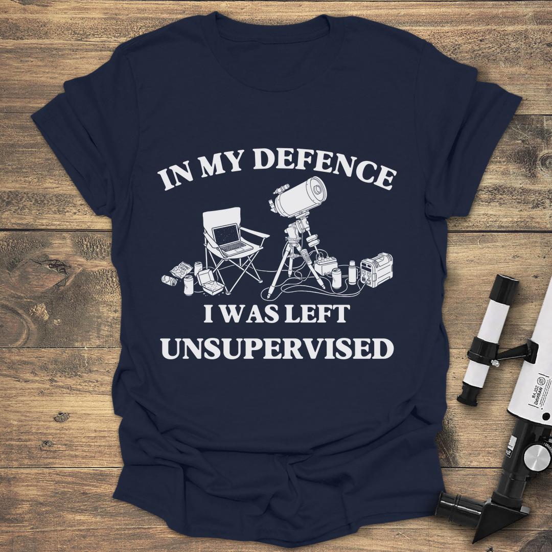 In My Defence I Was Left Unsupervised - Navy T-Shirt