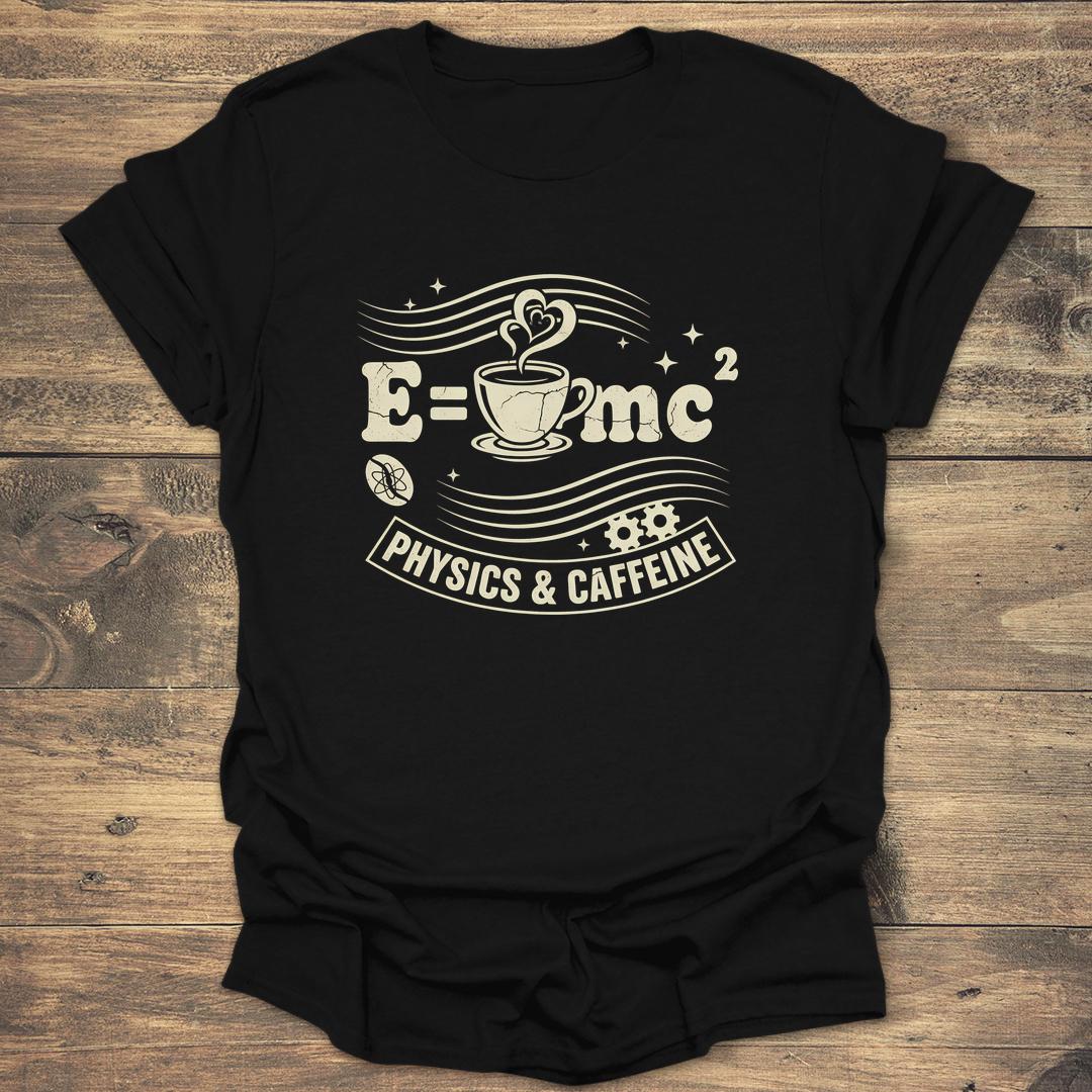 Physics and Caffeine - Black T-Shirt