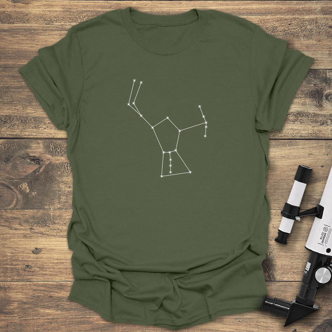 Orion Constellation Line art - Military Green T-Shirt