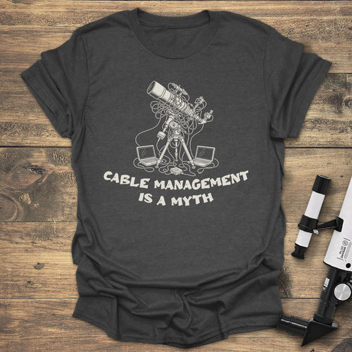 Cable Management Is A Myth - Dark heather T-Shirt