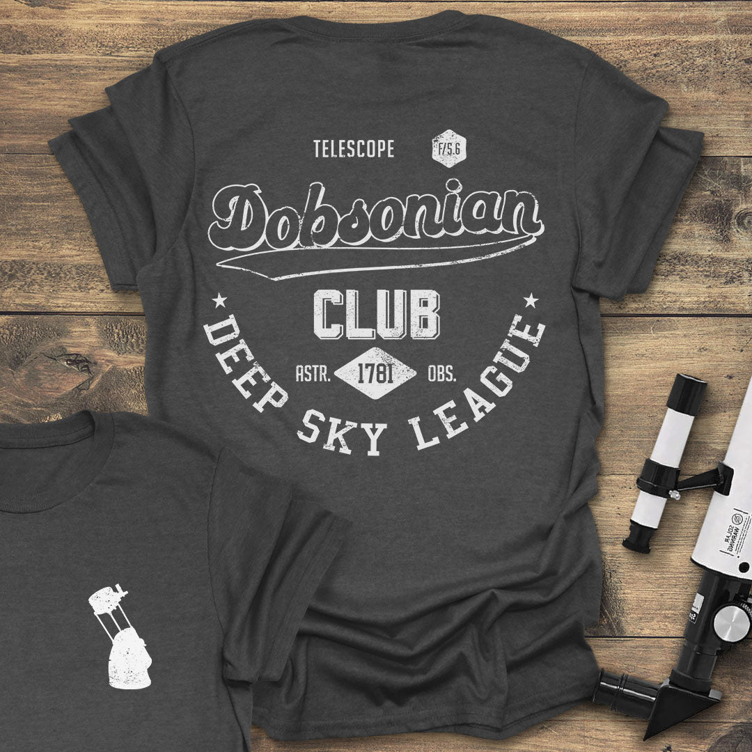 Dobsonian Club Back print - Dark heather T-Shirt