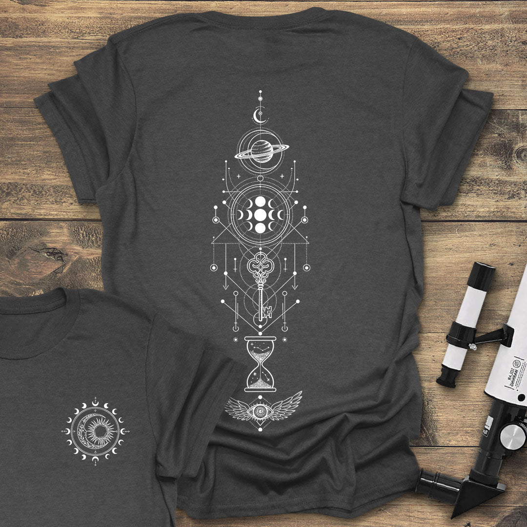 Mystic Astronomy Back Print - Dark heather T-Shirt