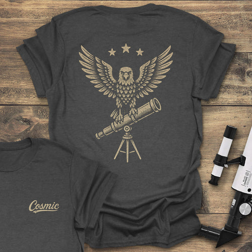 Cosmic Eagle Telescope - Dark heather T-Shirt