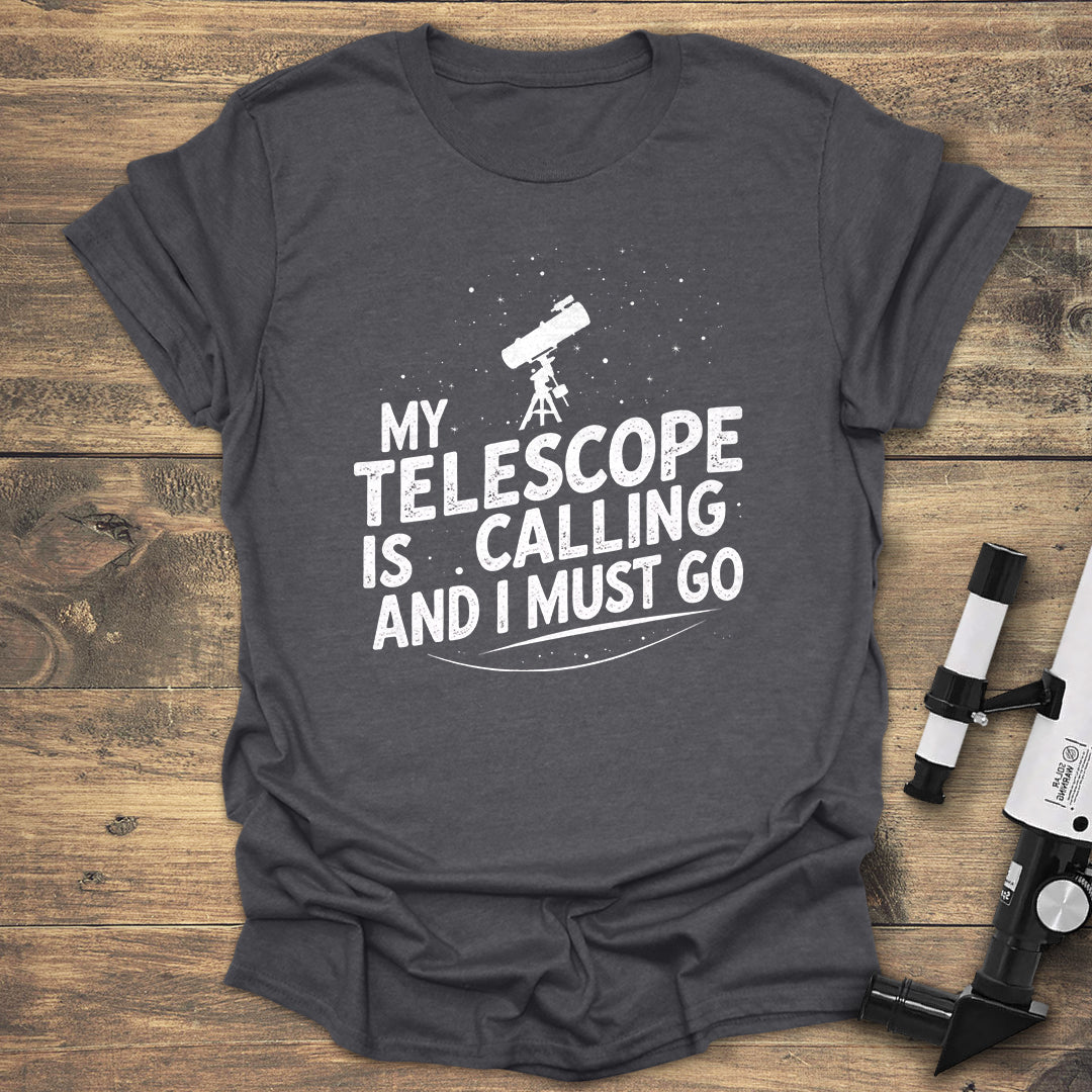 Telescope Calling - Dark heather T-Shirt