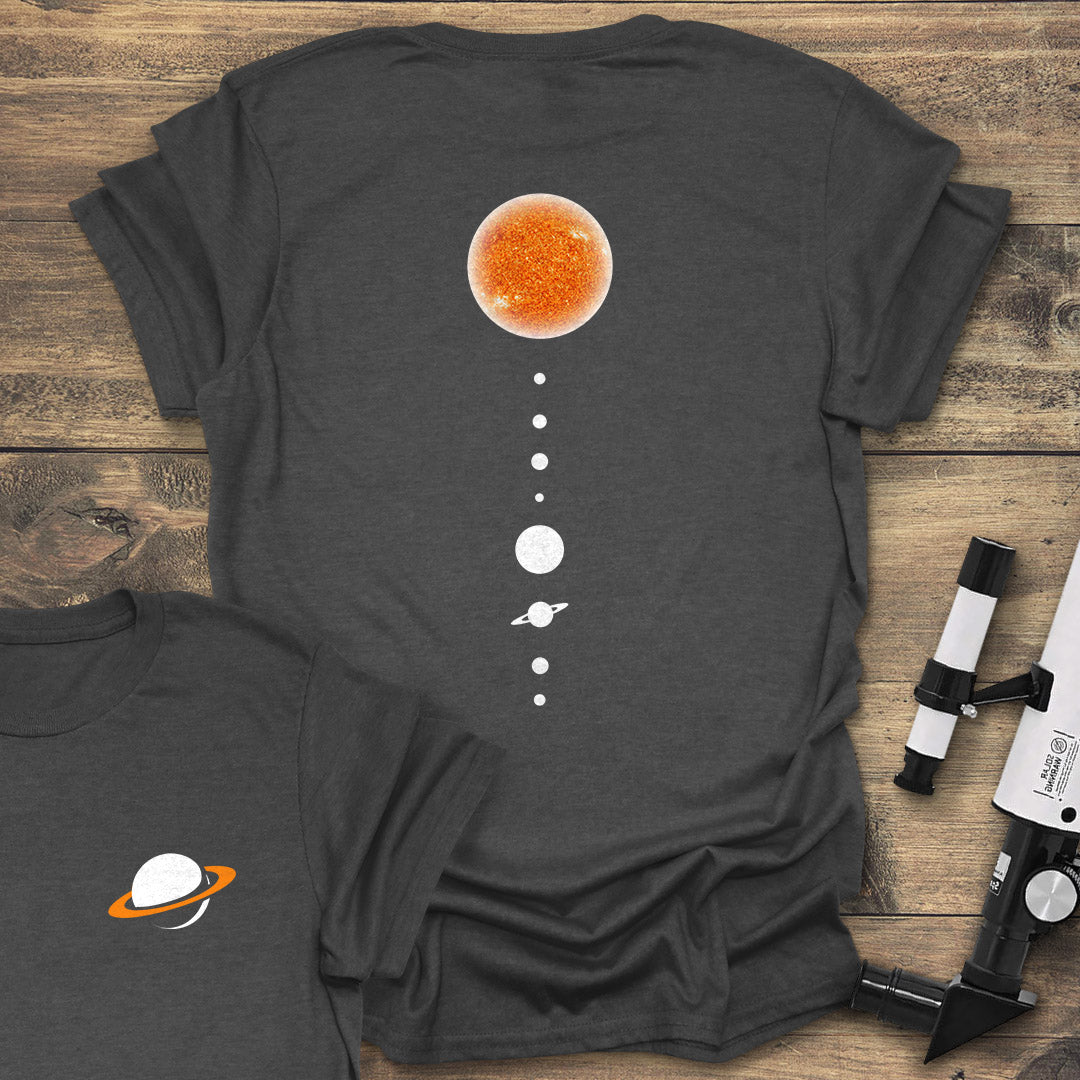 Solar System Back - Dark heather T-Shirt