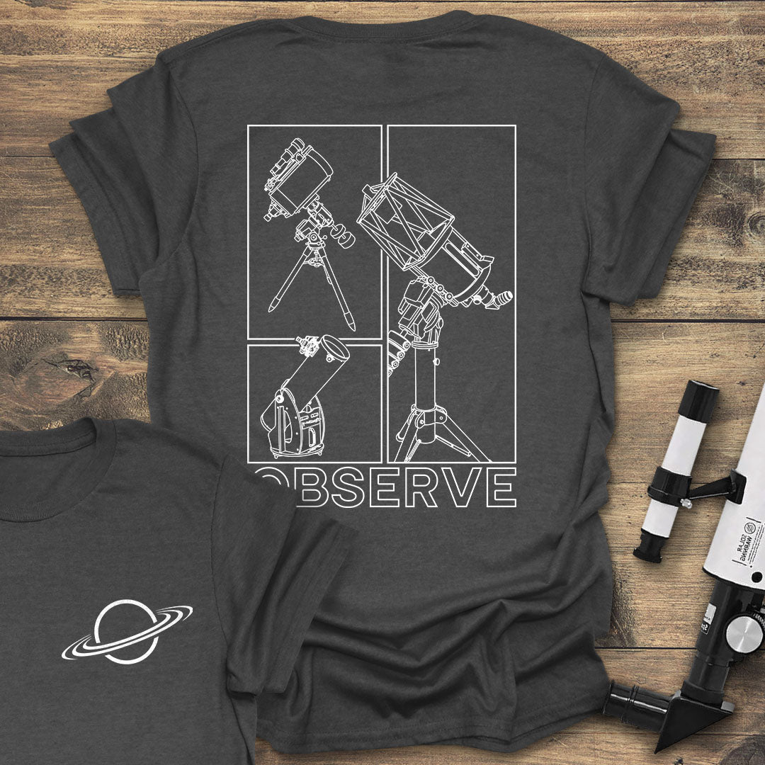 Observe Technical Line Art - Dark heather T-Shirt
