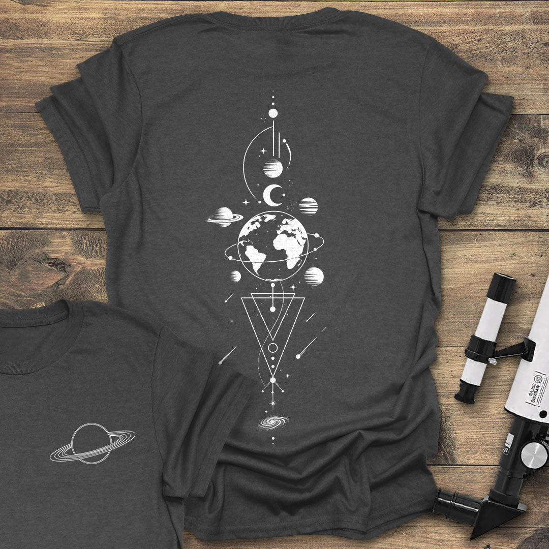 Geometric Earth Back Print