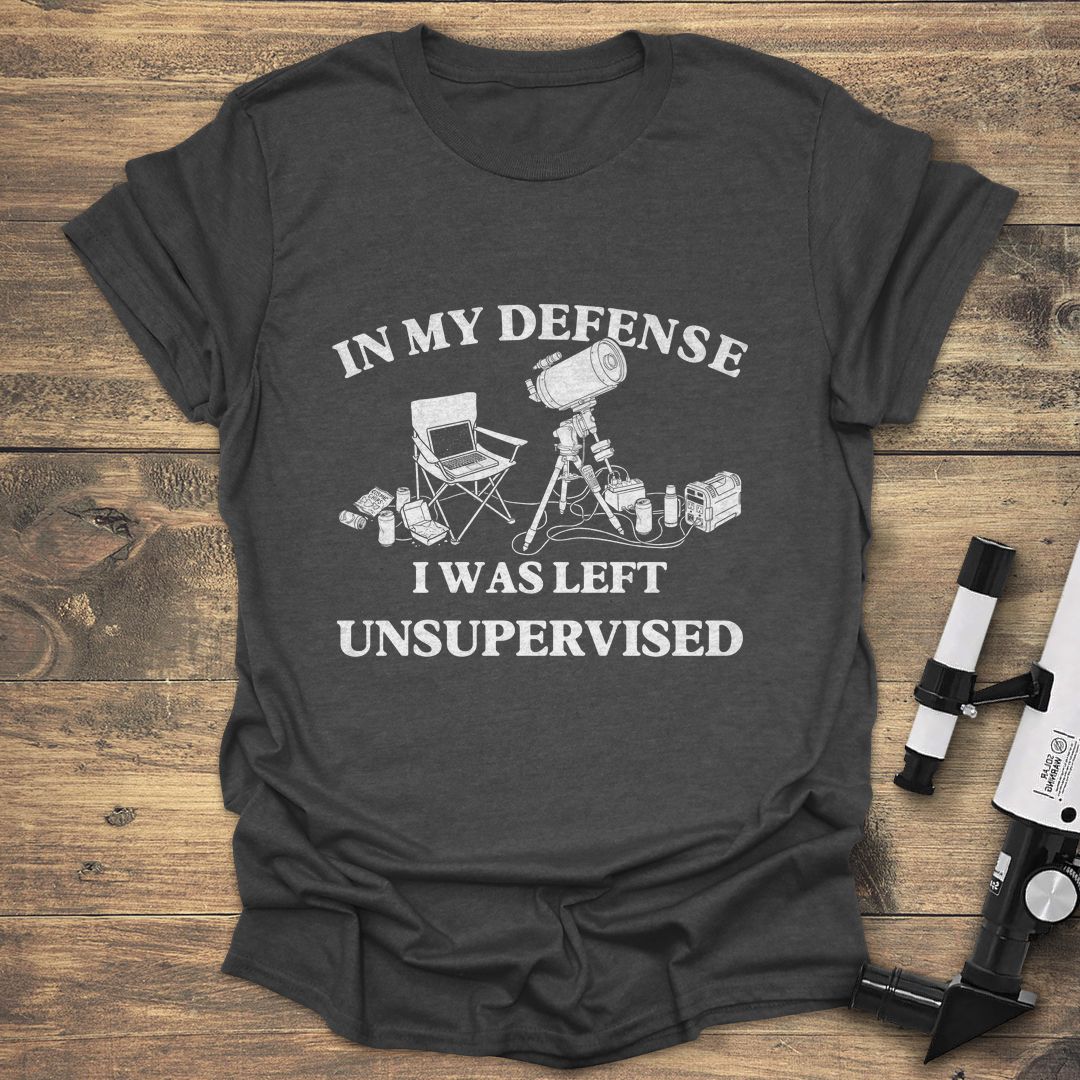 In My Defense I Was Left Unsupervised - Dark heather T-Shirt