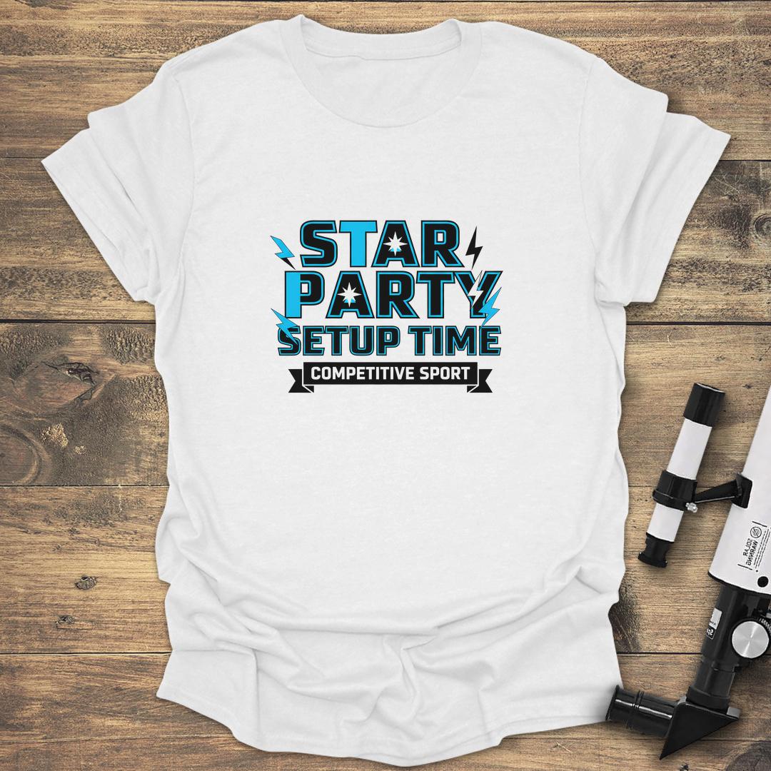 Star Party Setup Time - White T-Shirt