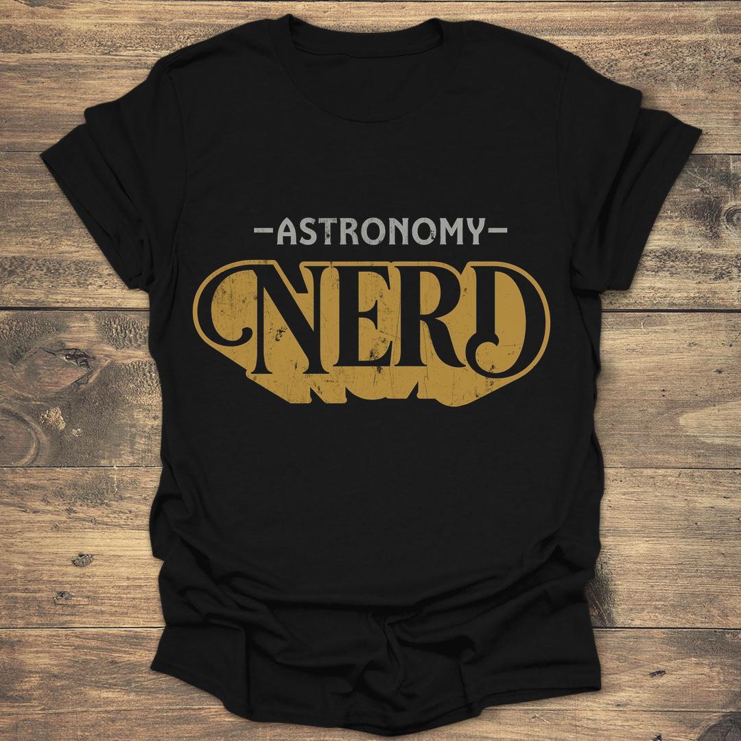 Astronomy Nerd Vintage - Black T-Shirt