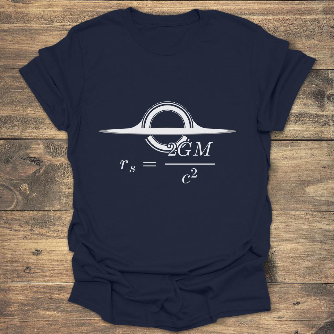Schwarzschild Radius Equation Black Hole - Navy T-Shirt