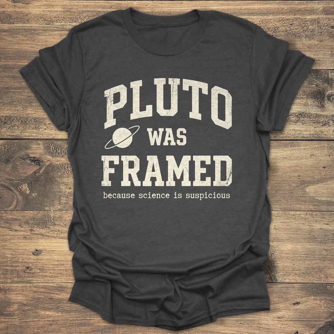 Framed Pluto - Dark heather T-Shirt