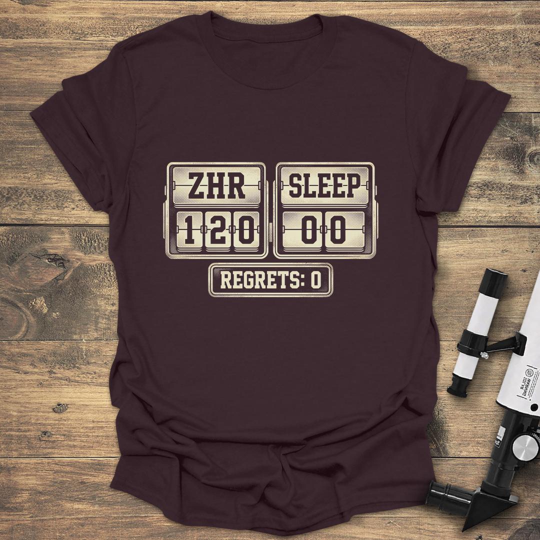 ZHR Scoreboard Meteor Shower - Dark Chocolate T-Shirt