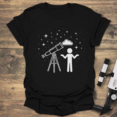 Cloudy Night Shrug - Black t-shirt