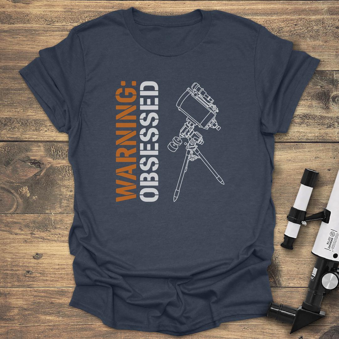 Warning Obsessed - Heather Navy T-Shirt