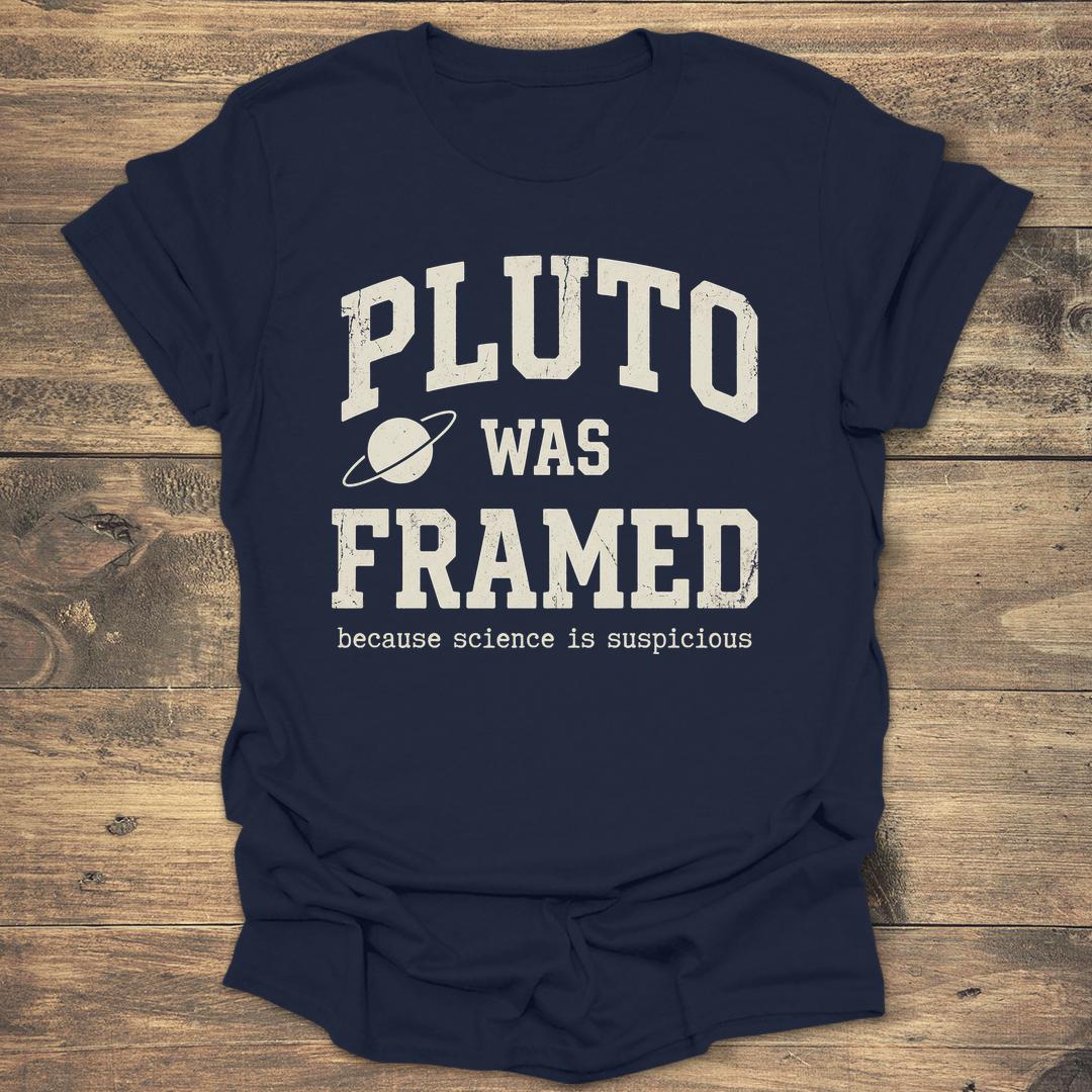 Framed Pluto - Navy T-Shirt