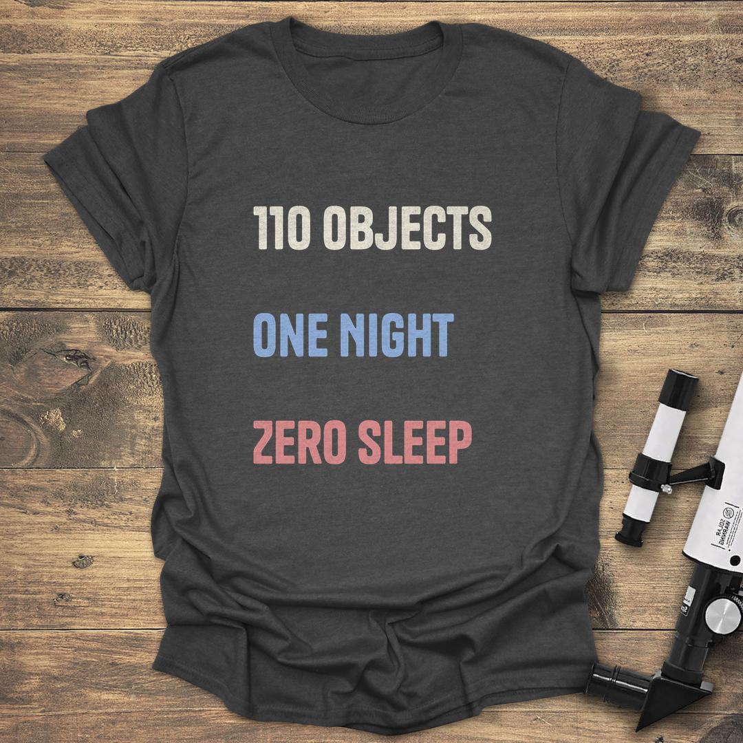 110 Objects One Night Zero Sleep Messier Marathon - Dark heather T-Shirt