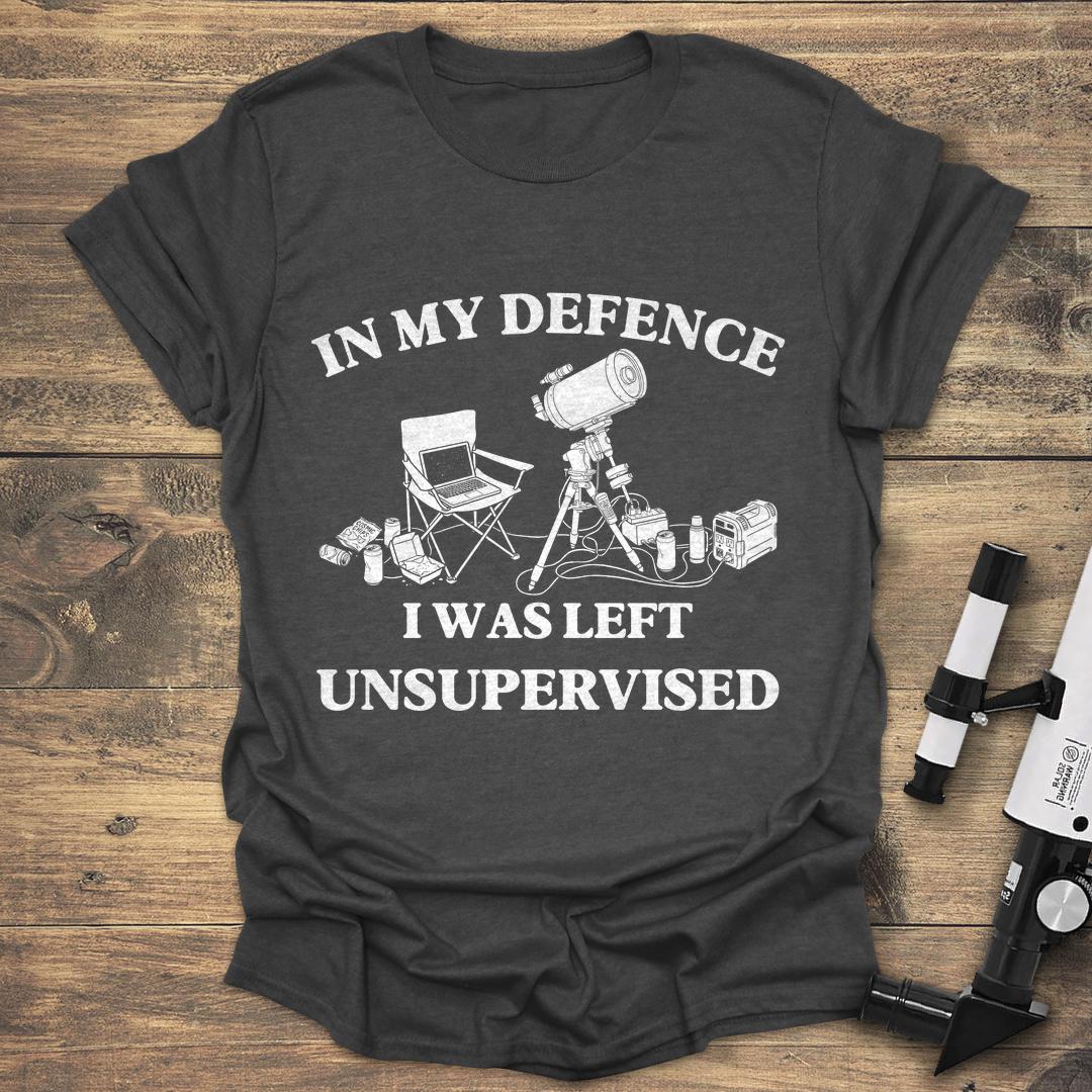 In My Defence I Was Left Unsupervised - Dark heather T-Shirt