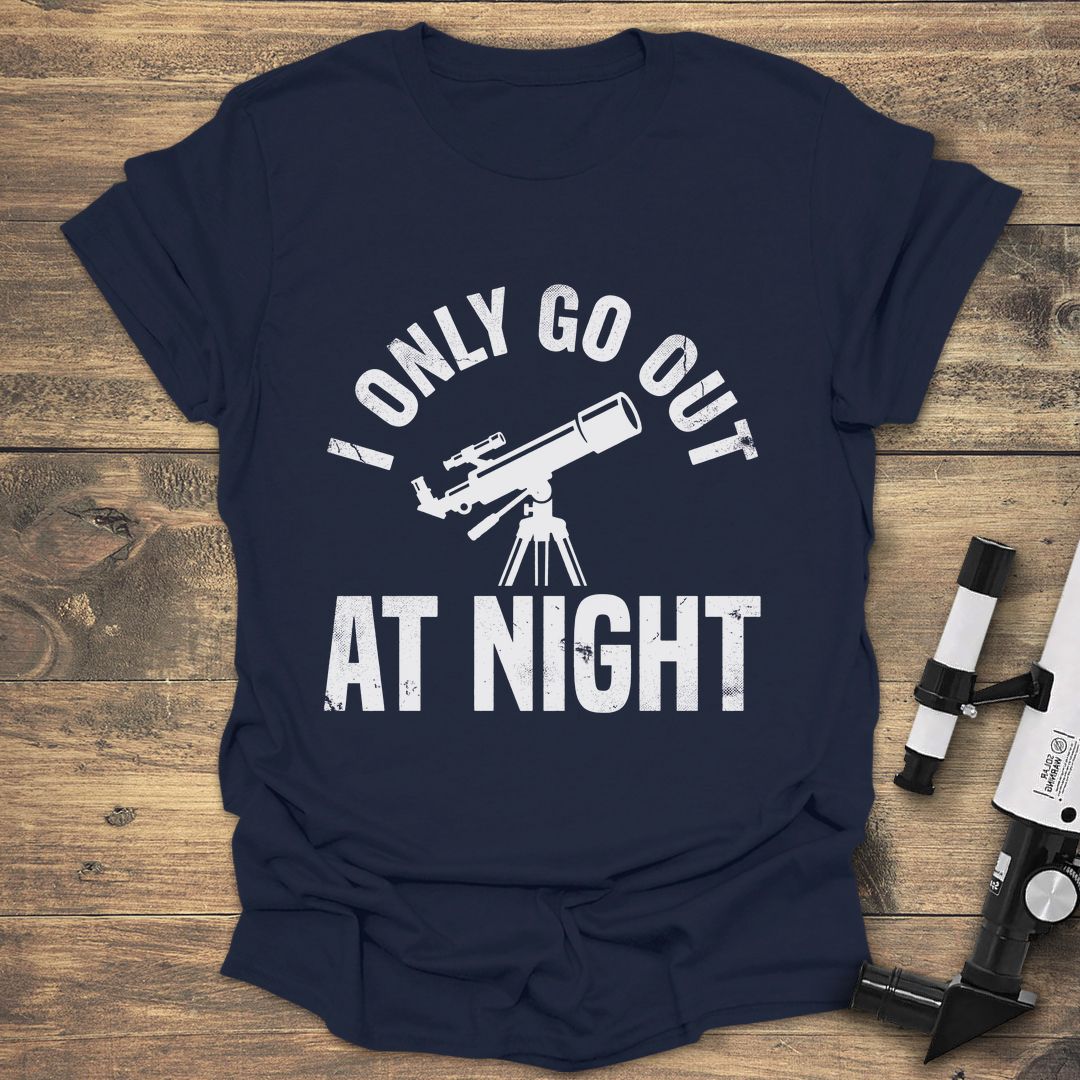 I Only Go Out At Night - Navy t-shirt