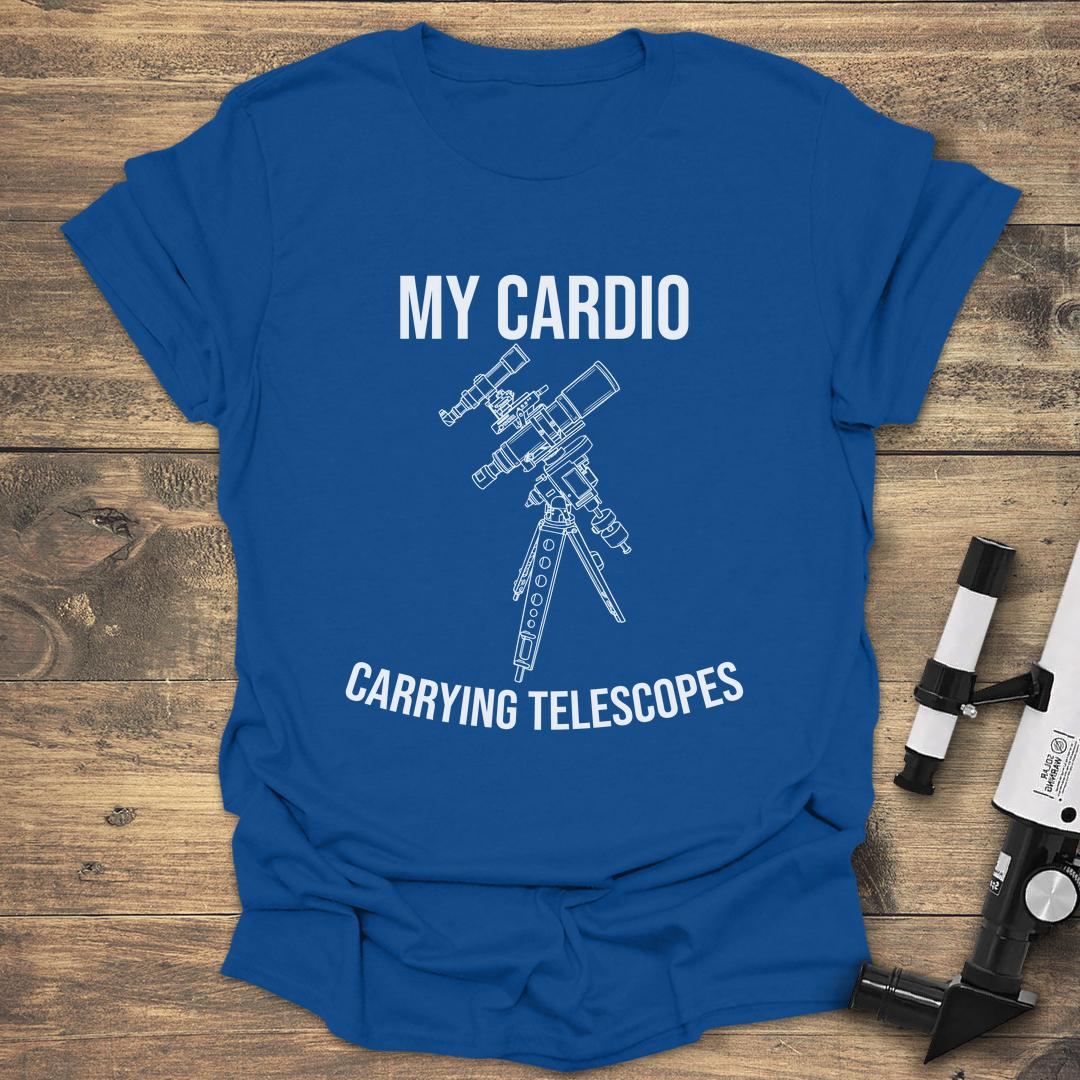 My Cardio Carrying Telescopes - Royal T-Shirt