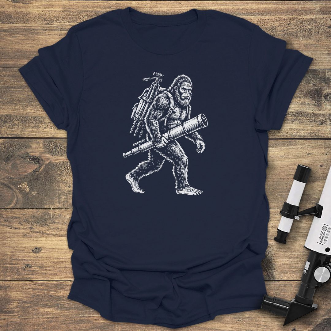 Bigfoot Telescope Stargazer - Navy t-shirt