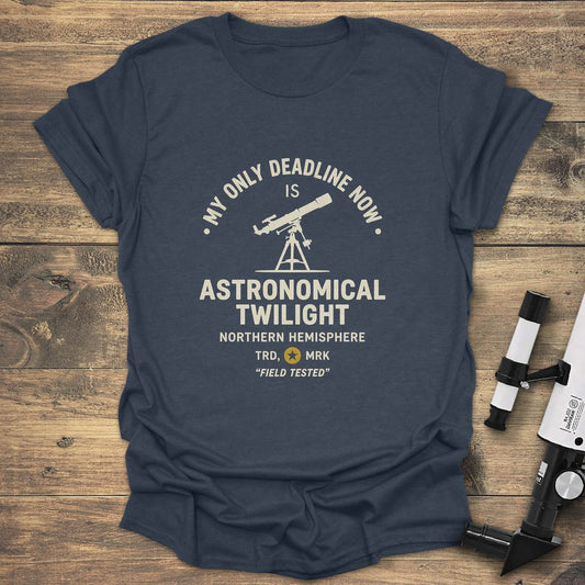 My Only Deadline Astronomical Twilight - Heather Navy T-Shirt