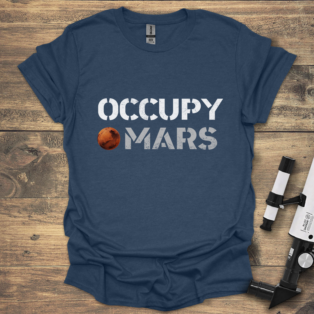 Occupy Mars - Heather Navy T-Shirt