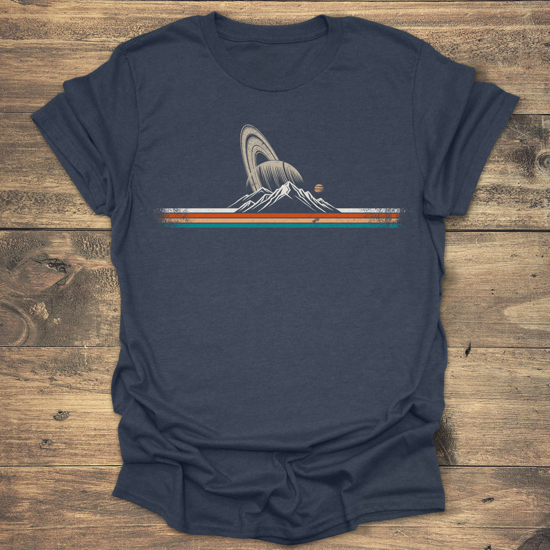 Saturn Mountain - Heather Navy T-Shirt