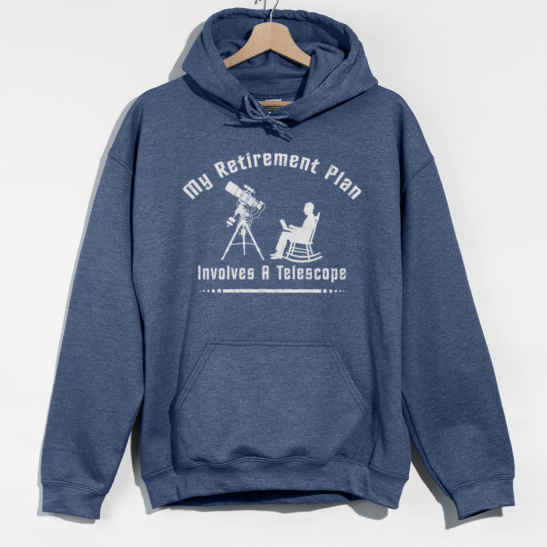 Retirement Plan Hoodie - Heather Navy Hoodie