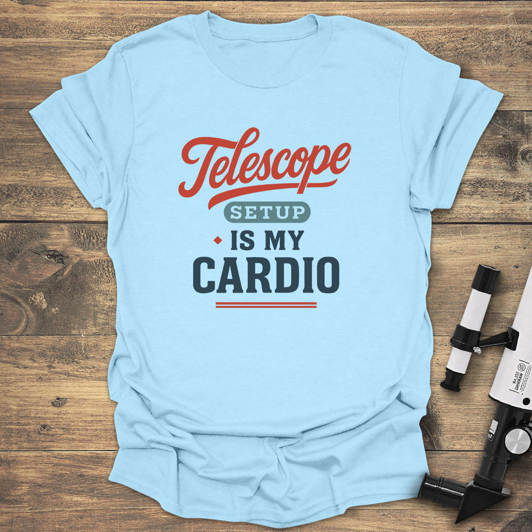 Telescope Setup Cardio - Light Blue T-Shirt