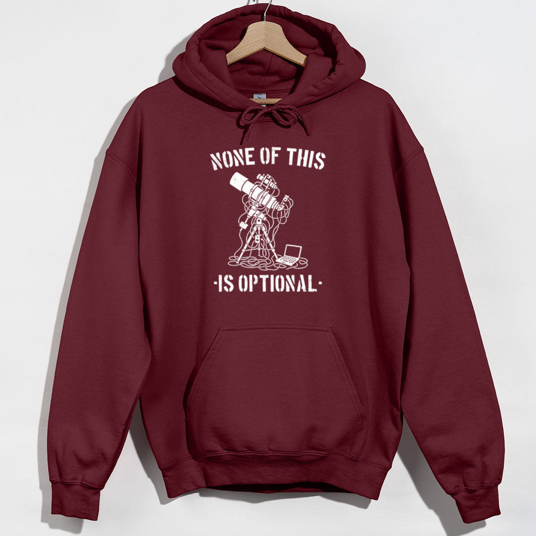 None is Optional Hoodie - Maroon Hoodie