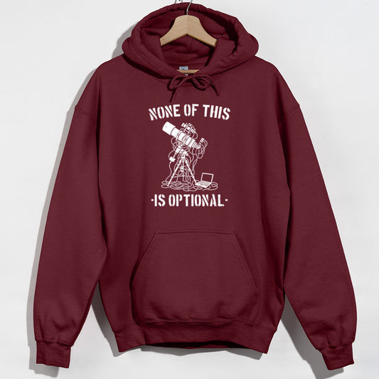 None is Optional Hoodie - Maroon Hoodie