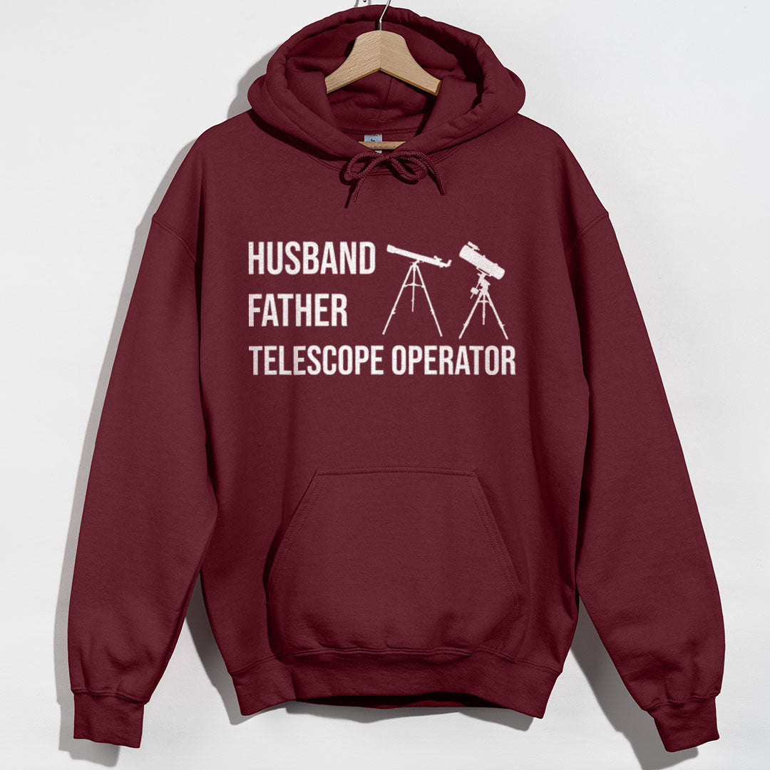 Husband Father Telescope Operator Hoodie - Maroon Hoodie