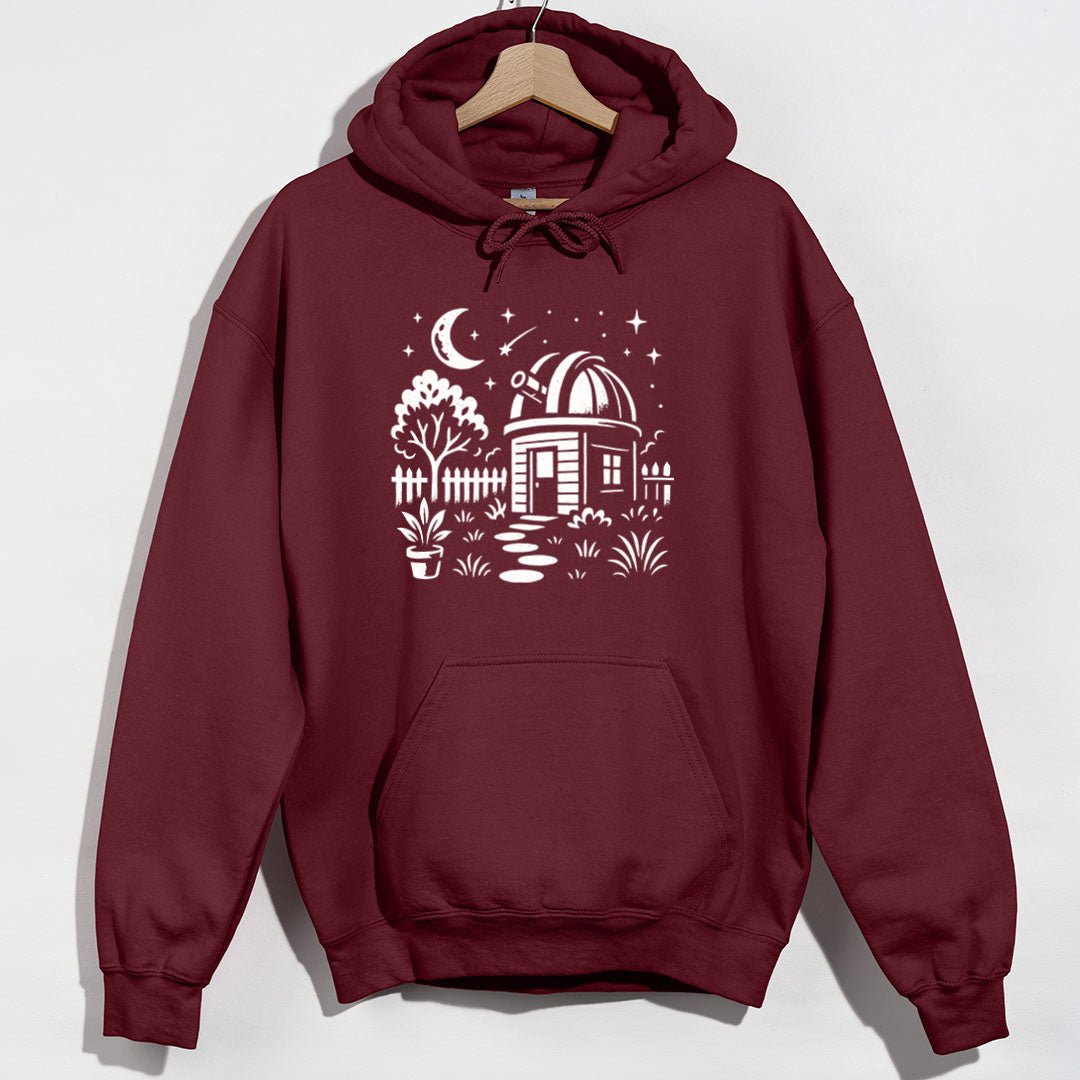 Night Sky Observatory Hoodie - Maroon Hoodie