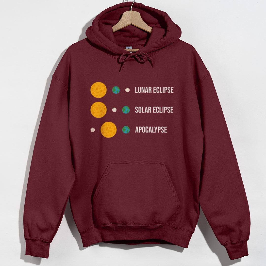 Eclipse Apocalypse Hoodie - Maroon Hoodie