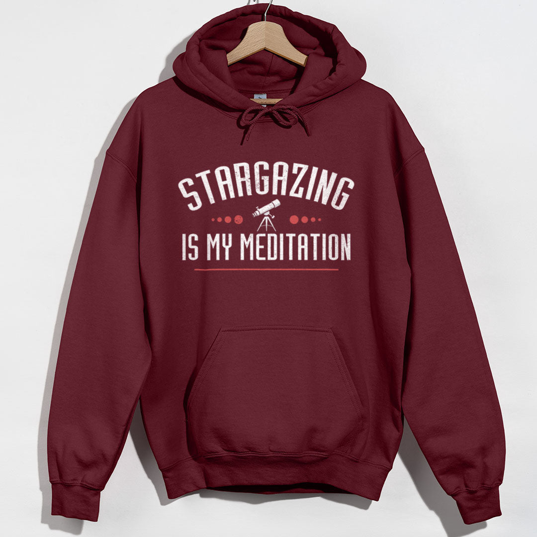 Stargazing Meditation Hoodie - Maroon Hoodie