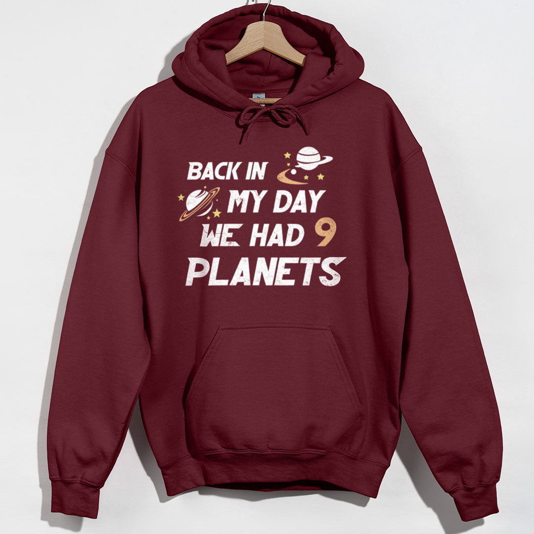 9 Planets Hoodie - Maroon Hoodie
