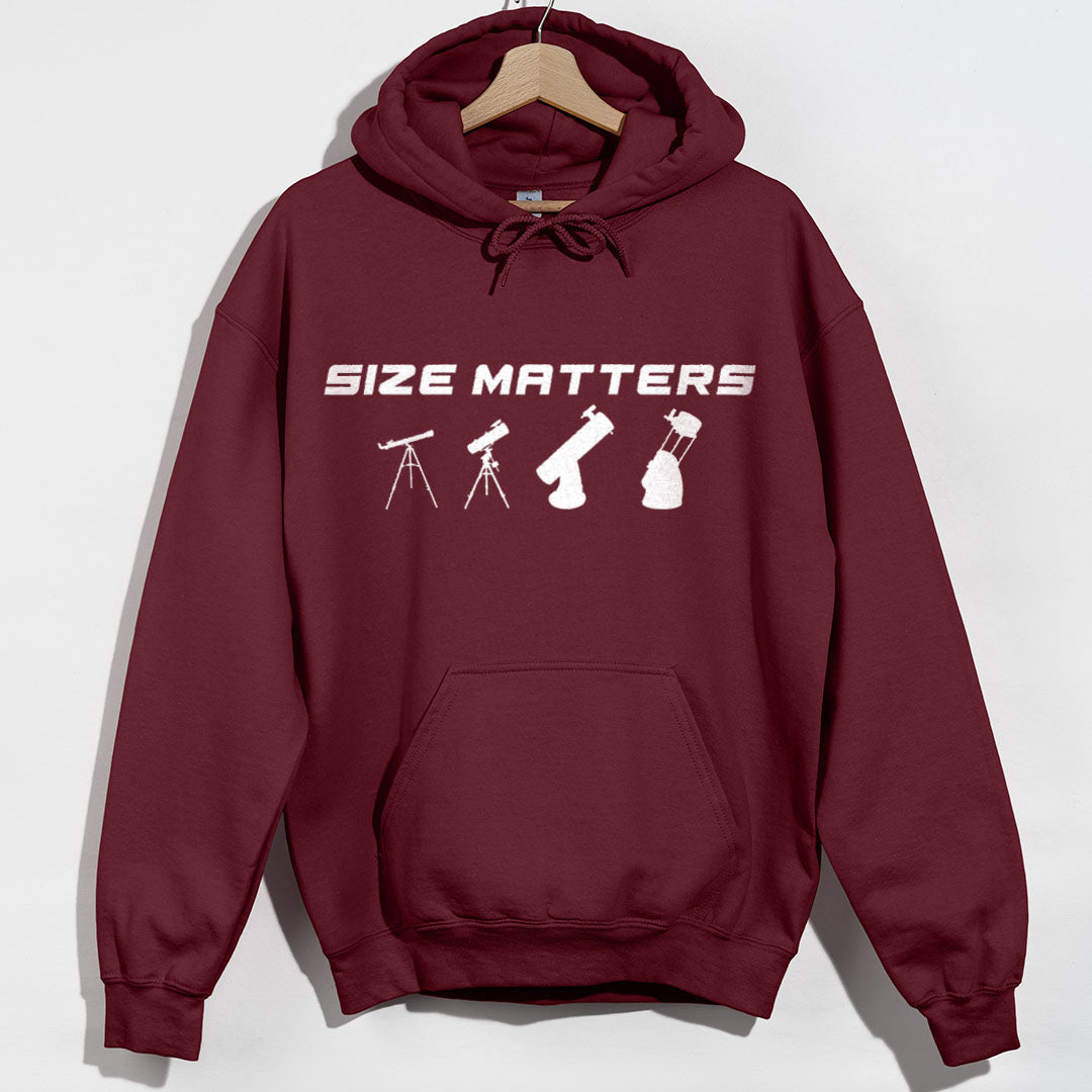 Size Matters Telescope Hoodie - Maroon Hoodie