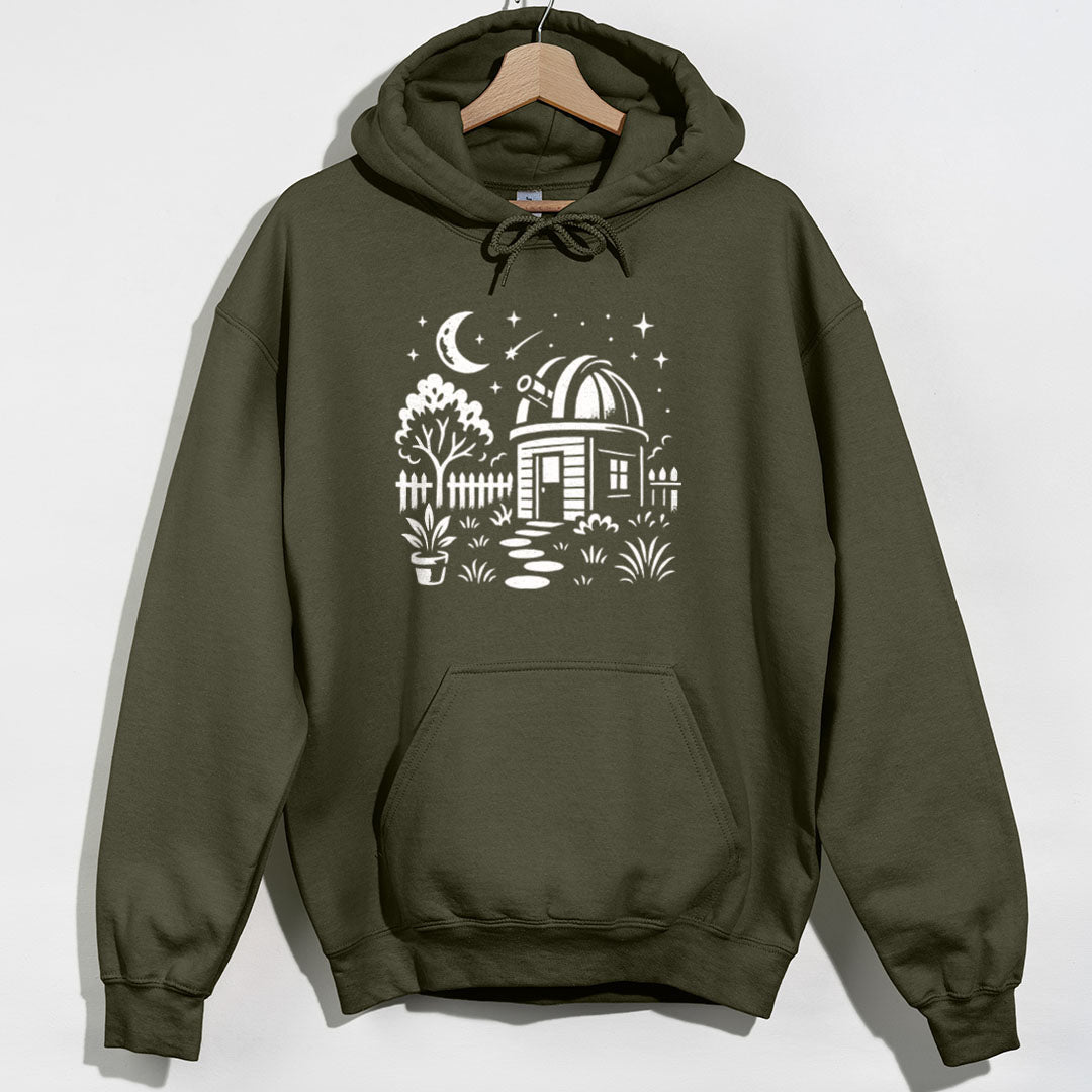 Night Sky Observatory Hoodie - Military Green Hoodie