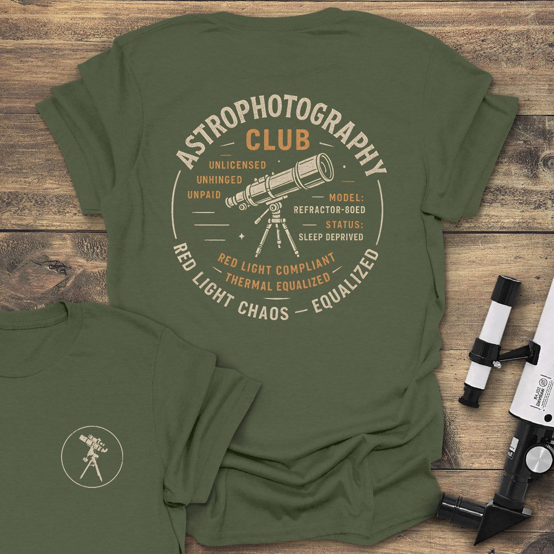 Astrophotography Club Tee - Military Green T-Shirt