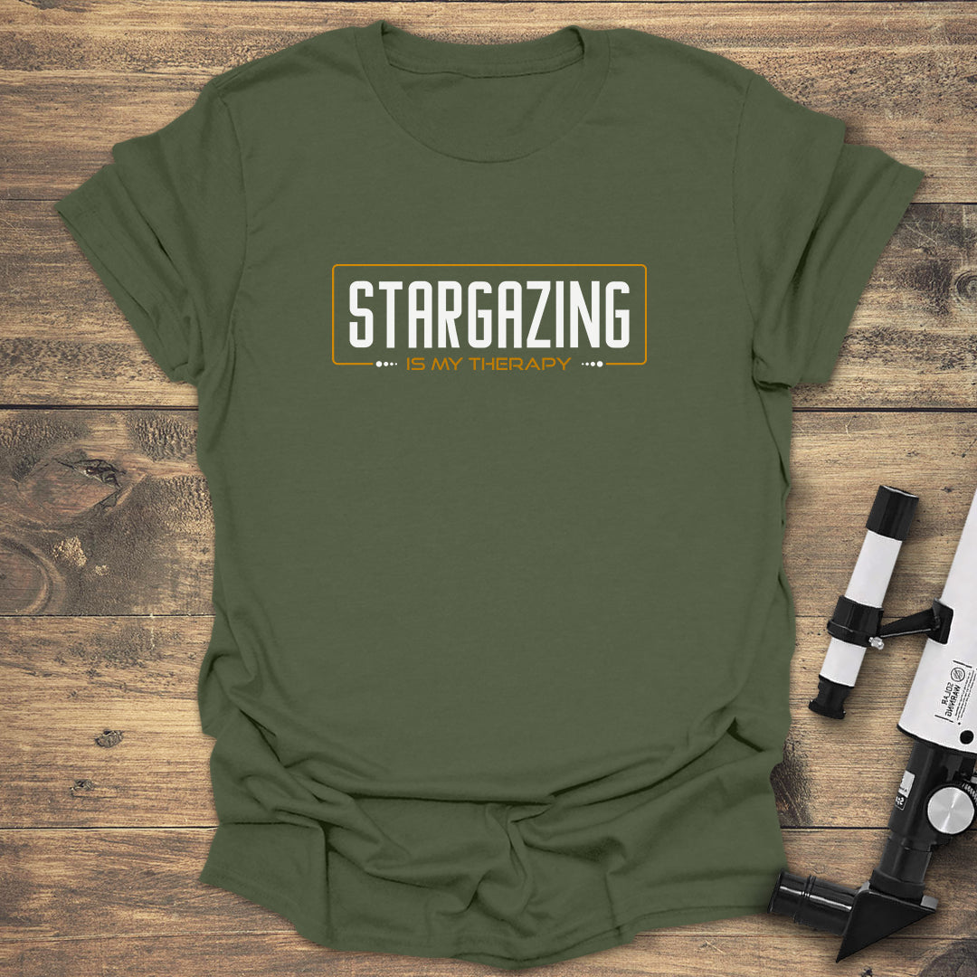 Stargazing Therapy - Military Green T-Shirt