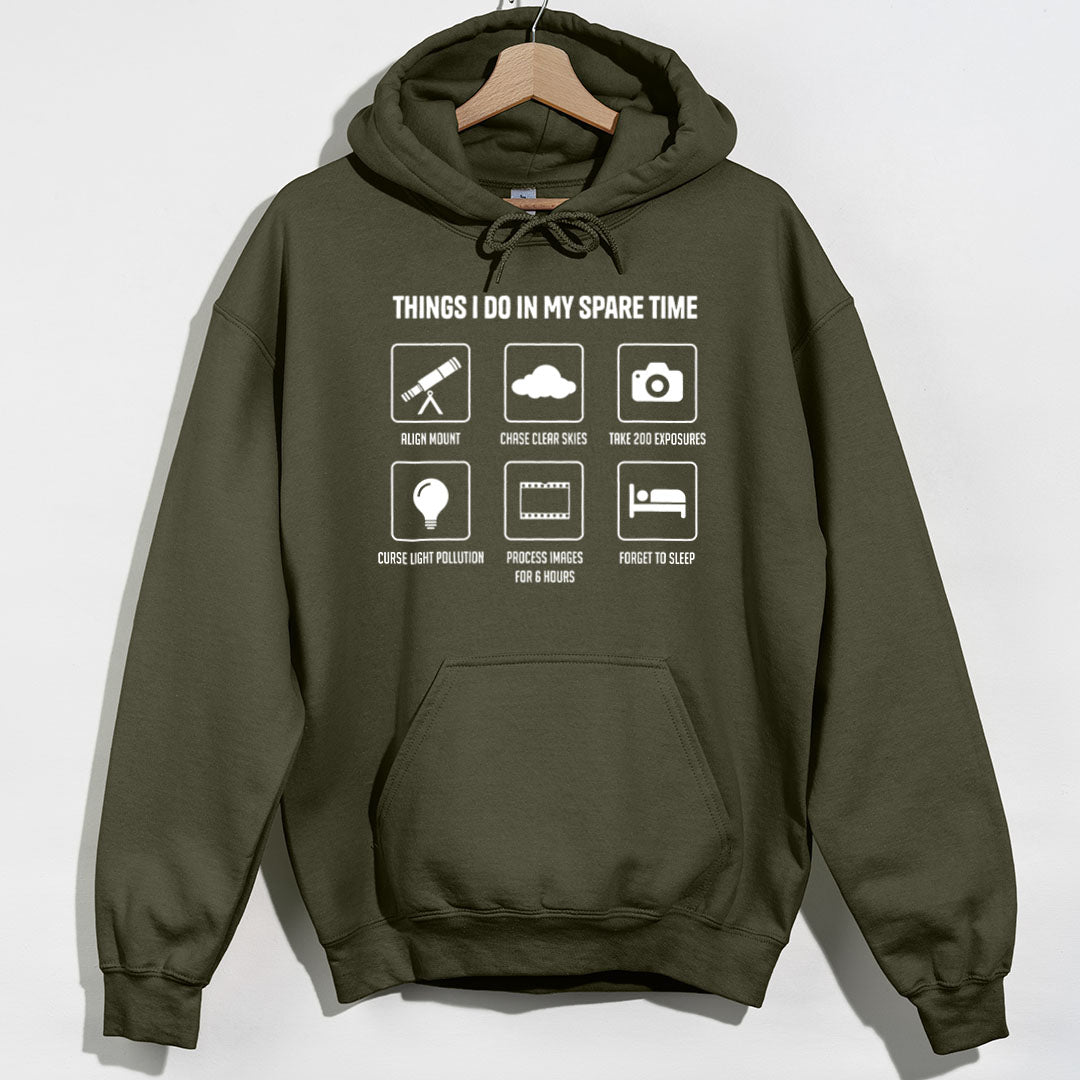 Astrophotography Spare Time Hoodie - Military Green Hoodie
