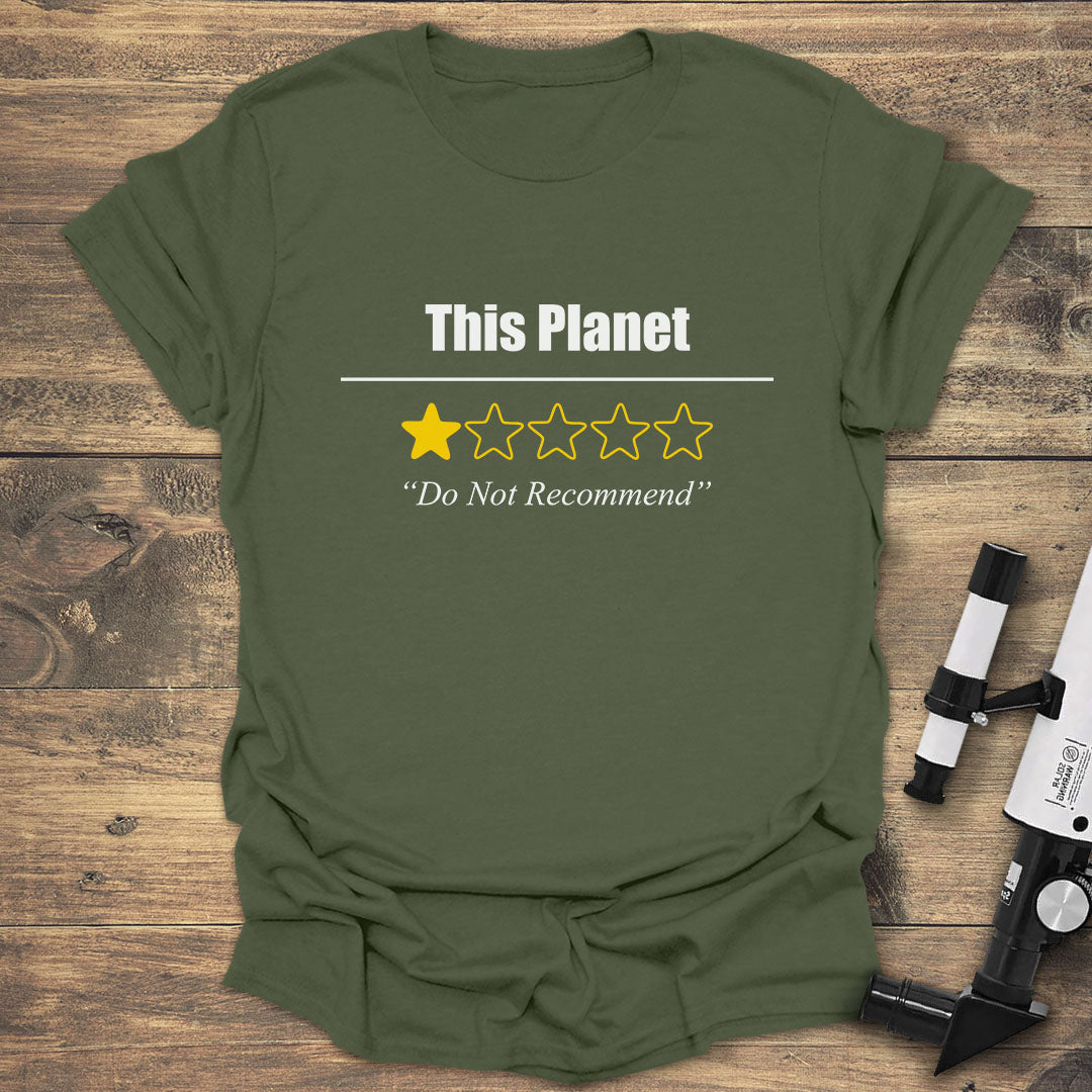 This Planet 1-Star - Military Green T-Shirt