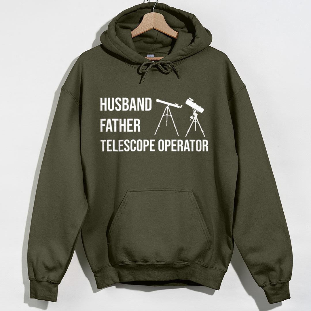Husband Father Telescope Operator Hoodie - Military Green Hoodie
