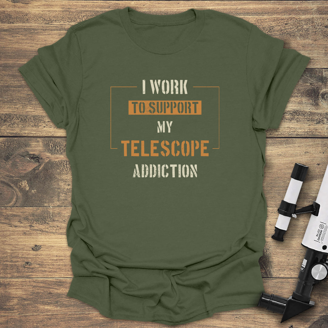 Telescope Addiction - Military Green T-Shirt