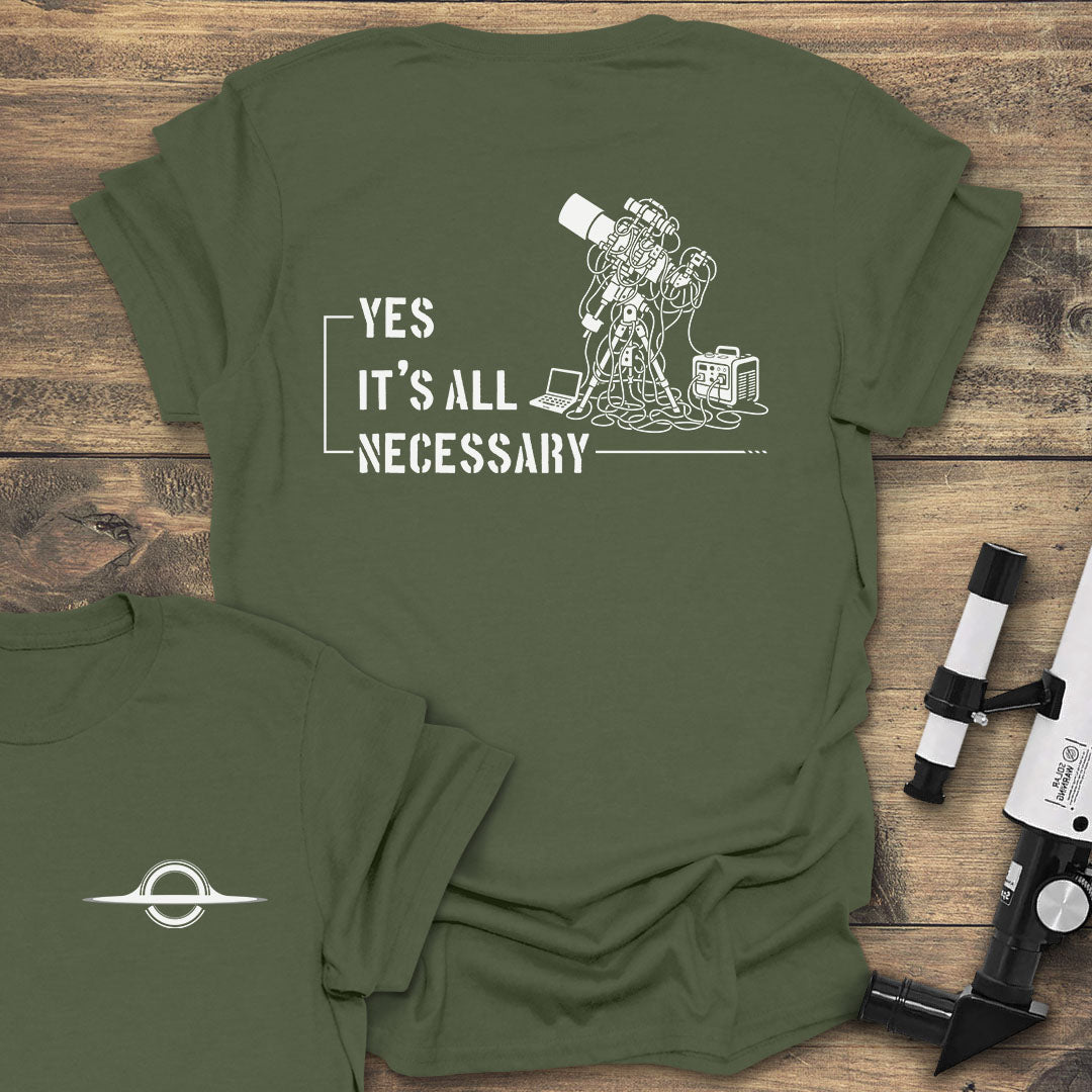 Necessary Telescope Back print - Military Green T-Shirt