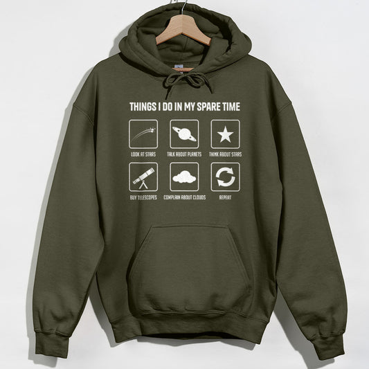 My Spare Time Hoodie - Military Green Hoodie