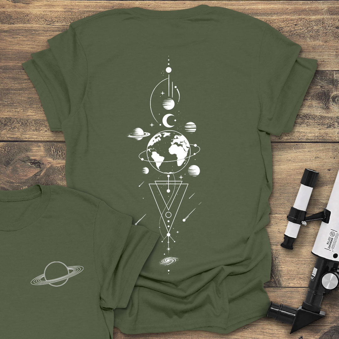 Geometric Earth Back Print