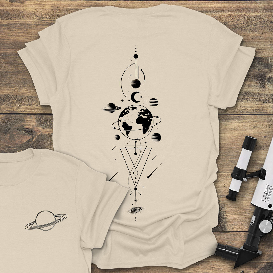 Geometric Earth Back Print